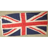 Vintage Union Jack flag 80 x 175 cm (some wear/small holes)
