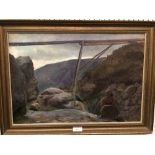 Attributed to A H Berens 1865-1959, Aqueduct in the Atlas Mountains, 34x50cm in gilt frame