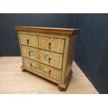 Painted chest of 2 short and 2 long drawers 90Hx 100W cm