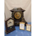 Qty of mantle clocks & carriage clocks