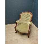 Victorian mahogany framed nursing chair