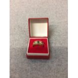 Edwardian 18ct gold, sapphire & diamond ring, size 'O', 2.4g
