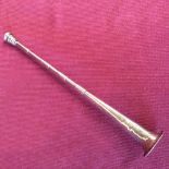 Hallmarked silver candle snuffer in the form of a hunting horn