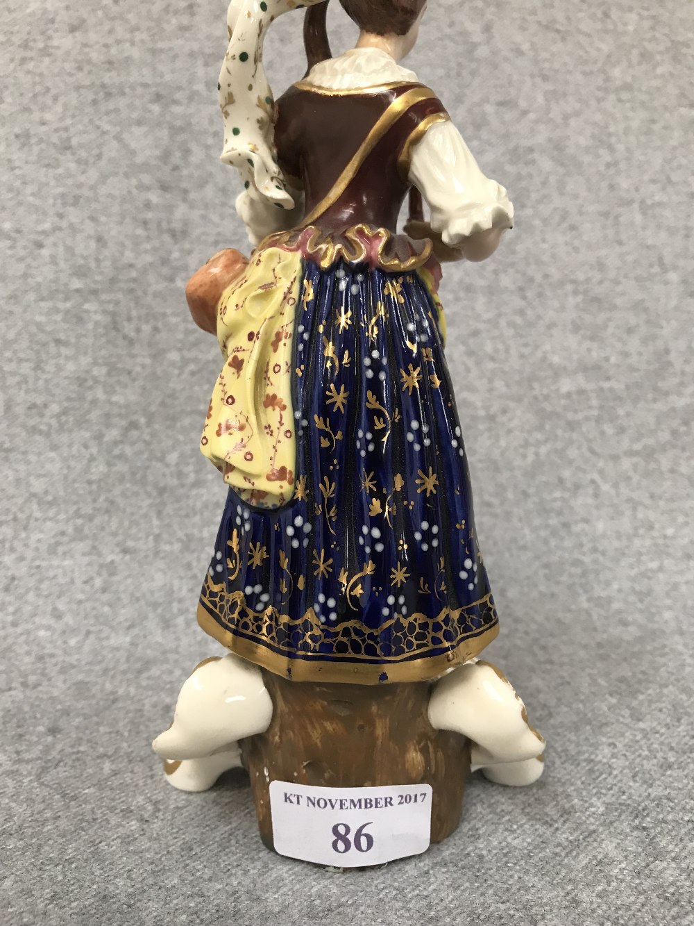 Meissen figure of a 'Lady', with blue crossed mark to the base, 18cm H - Image 2 of 2