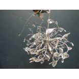 Contemporary chrome multi branch ceiling light