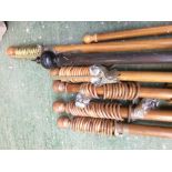 7 various heavy duty large wooden curtain poles