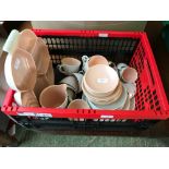 Large quantity of Poole pottery, plates, tea cups saucers etc