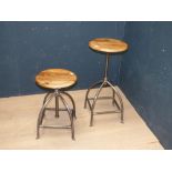 Pair of industrial style artist's stools