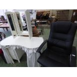 White painted dressing table & office chair