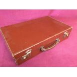 Small leather suitcase by 'John Bagshaw'