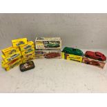 Qty of various toy cars by Dinky, Tri-ang & Scalextric in original boxes