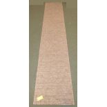 Contemporary style Seagrass runner, oatmeal woven finish 288 x 80 cm