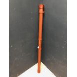 Modern leather fishing rod tube, 146cm L