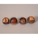 A group of four South Asian pottery beads. Provenance: From the Collection of Seward Kennedy. Please