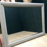 Decorative grey painted wall mirror 95 x 122 cm