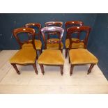 Set of 6 Victorian mahogany dining chairs