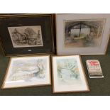 JAMES FORSYTHE, 4 limited edition 'Country Scenes' prints, signed in pencil on the mounts (4), F&G