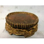 Chinese carved wooden stand, the interior 16.5cm dia. Please check condition before bidding