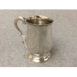 Hallmarked silver half pint tankard, London 1793, 9.7 ozt