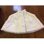 Child's vintage white rabbit fur jacket