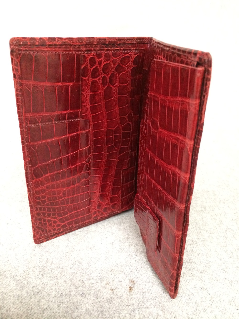 Red crocodile wallet