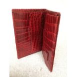 Red crocodile wallet