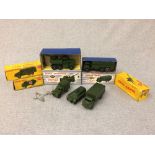 Qty of various military toy vehicles by Dinky, some in original boxes