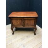 Howard & Son Ltd. of London mahogany cabinet on cabriole legs to claw & ball feet 83H x 100W cm