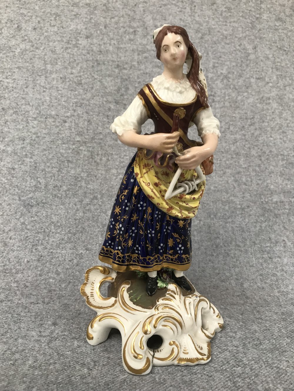 Meissen figure of a 'Lady', with blue crossed mark to the base, 18cm H