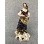 Meissen figure of a 'Lady', with blue crossed mark to the base, 18cm H