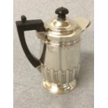 Hallmarked silver coffee pot, Sheffield, 12 ozt