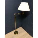 Modern brass standard lamp