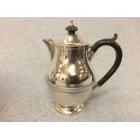 Hallmarked silver hot water jug, Birmingham 1931, 8.5 ozt