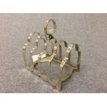 Hallmarked silver 4 division toast rack