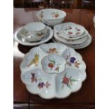Qty of Royal Worcester Evesham pattern china, hors d'ouveres and other dishes & plates