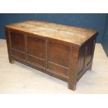 C18th oak coffer 60H x 120W cm