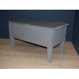 Antique grey painted coffer 56 cm H x 98 cm W