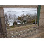 Contemporary wall mirror 77H x 107W cm