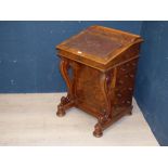 A Victorian walnut Davenport