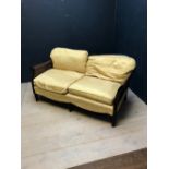 French mahogany Bergere 2 seater sofa 70 x 150 cm