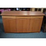 1970's style light teak sideboard 86H x 156W cm