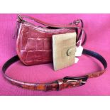 Mulberry belt, bag & purse Maroon coloured Mulberry handbag and grey Mulberry wallet