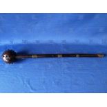 Antique African tribal hardwood Knobkerrie club 62Lcm