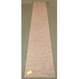 Contemporary style Seagrass runner, oatmeal woven finish 390x80cm