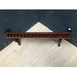 Mahogany wall shelf with turned spindle gallery support