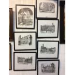 Set of 7 black & white prints, Grays Inn, 1977, Framed and Glazed