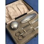 Victorian cased manicure set