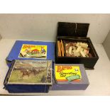 Escalado, The Mechanical Race Game in original box, Bayko building set and converting set in origina
