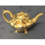 Newcastle hallmarked silver teapot, John Wright 1836, 24 ozt