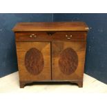 Mahogany side cabinet with single drawer